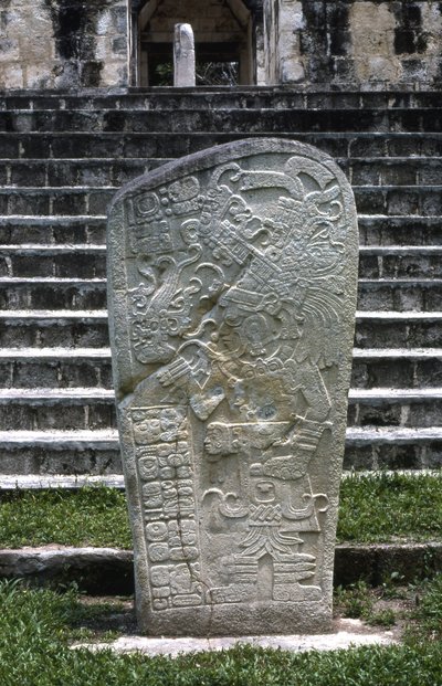 Seibal, Estela 8, Período Clásico Último, 849 d.C. de Mayan